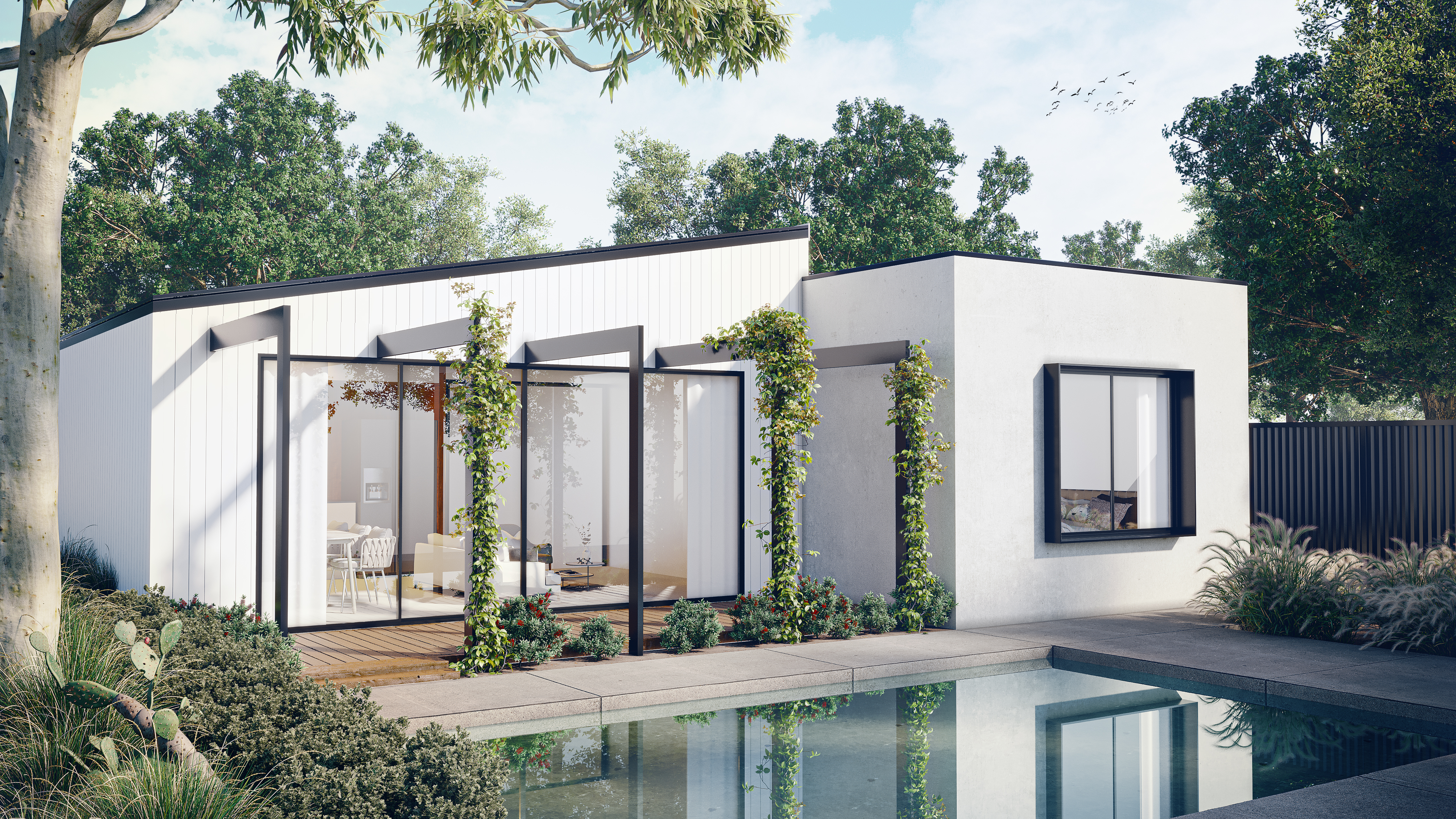 2x1 Granny Flat Render